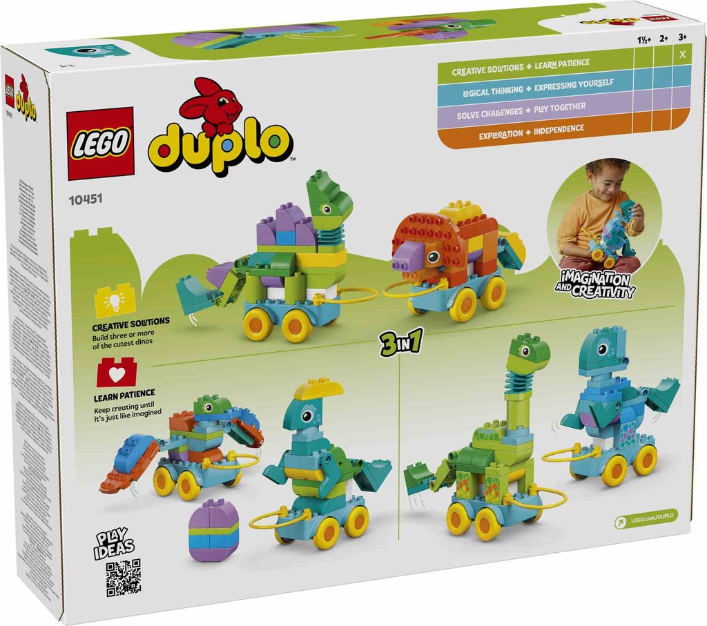 LEGO DUPLO | Dinosaurios sobre Ruedas 3en1 - 10451