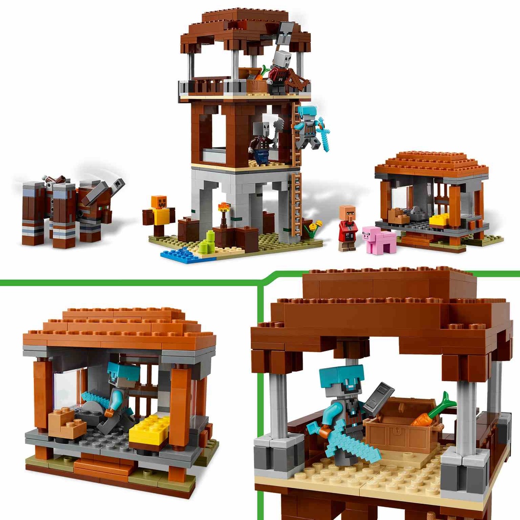 LEGO MINECRAFT | El Puesto de Avanzada de los Saqueadores y el Devastador - 21278