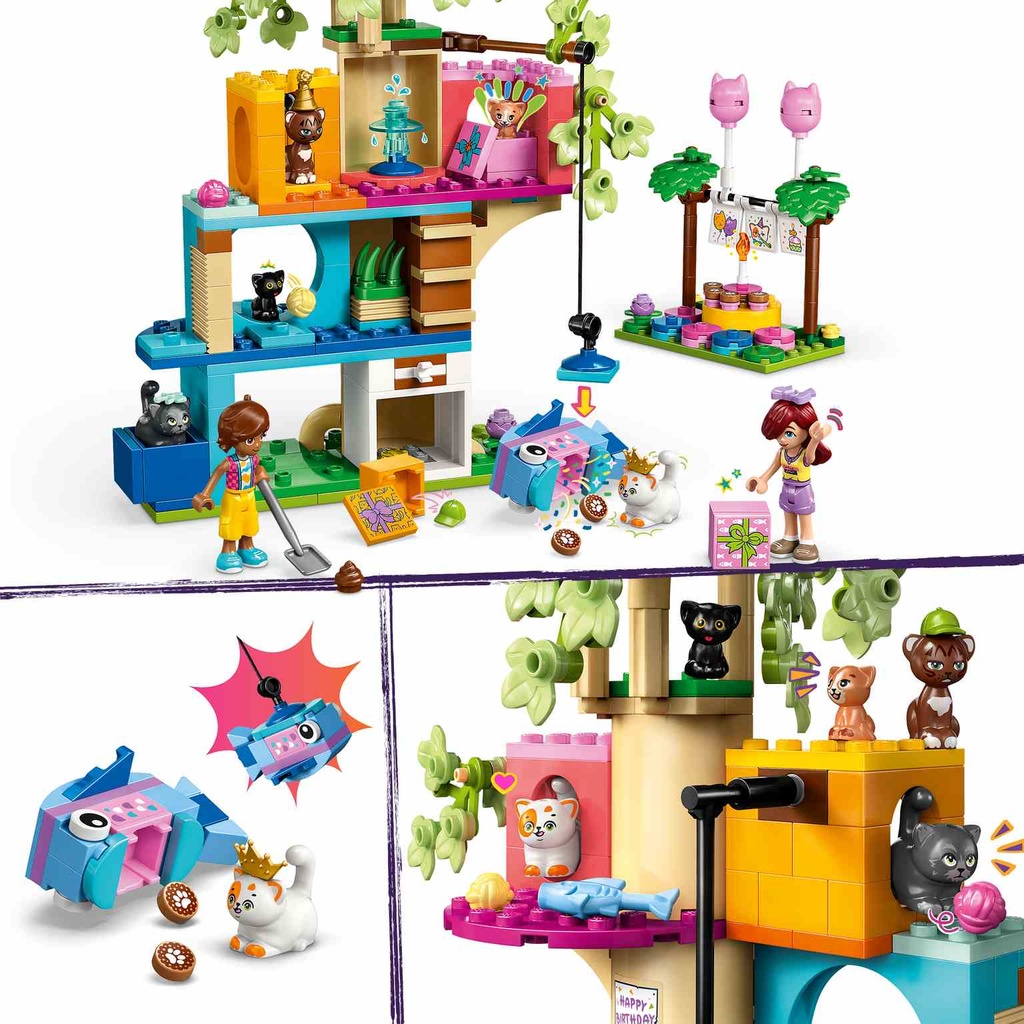 LEGO Friends | Fiesta de Cumpleaños y Casa del Árbol Felina - 42666