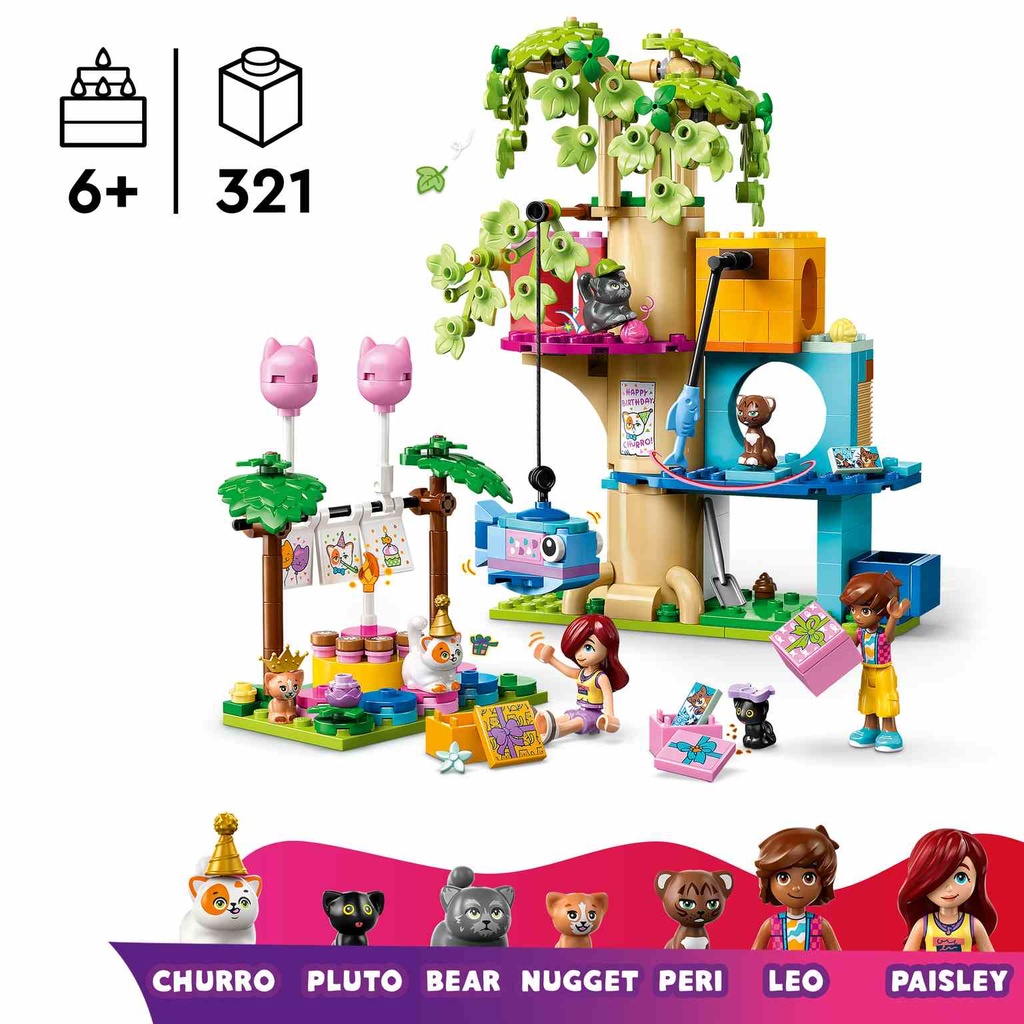 LEGO Friends | Fiesta de Cumpleaños y Casa del Árbol Felina - 42666