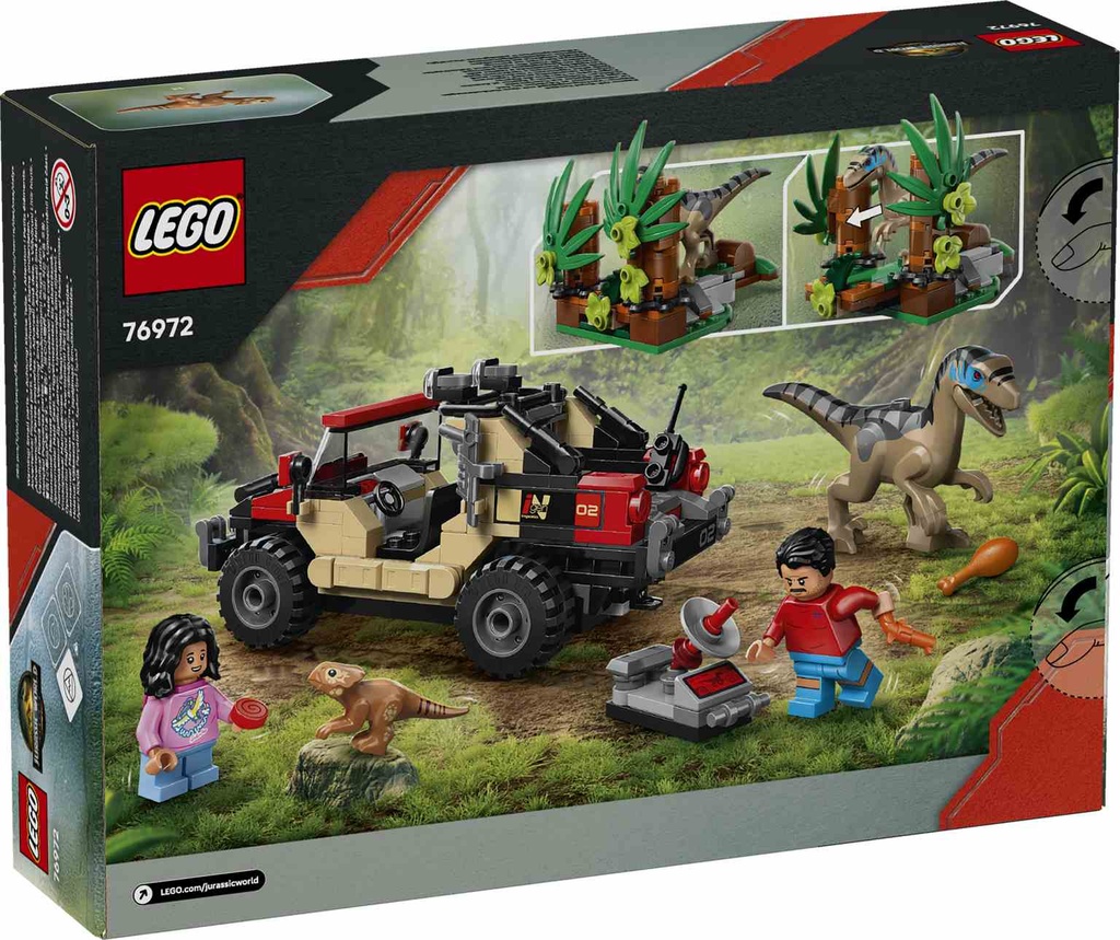 LEGO Jurassic World | Huida en Todoterreno y Raptor al Acecho- 76972