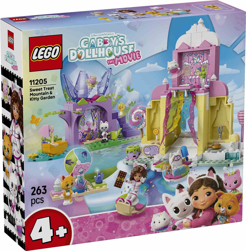 LEGO Gabby's Dollhouse | Montaña de Dulces y Jardín de Gatitos  - 11205
