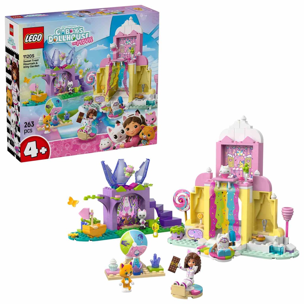 LEGO Gabby's Dollhouse | Montaña de Dulces y Jardín de Gatitos  - 11205