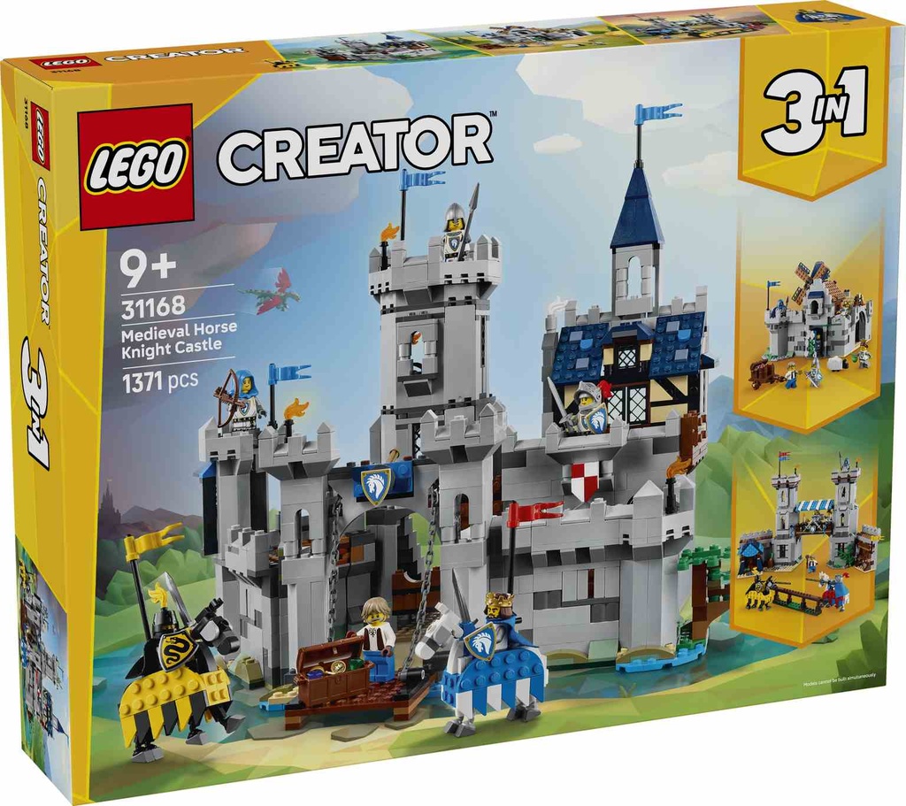 LEGO CREATOR 3en1 | Castillo Medieval de los Caballeros del Corcel  - 31168