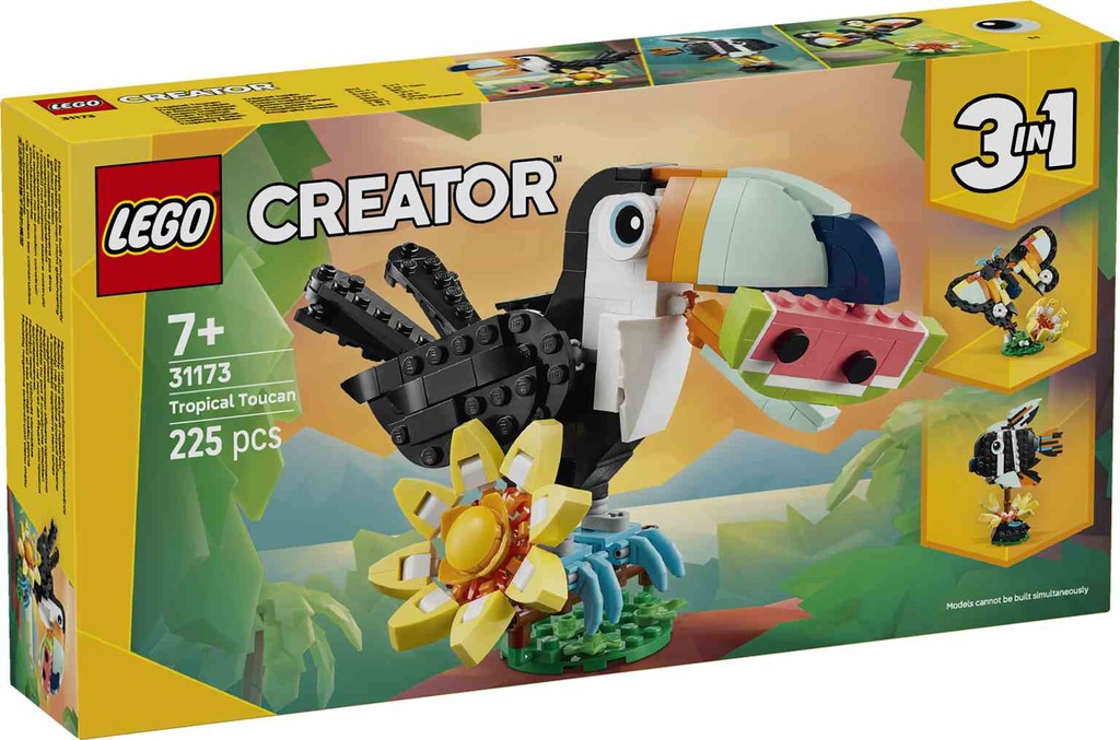 LEGO CREATOR 3en1 | Fauna Salvaje: Tucán Tropical  - 31173