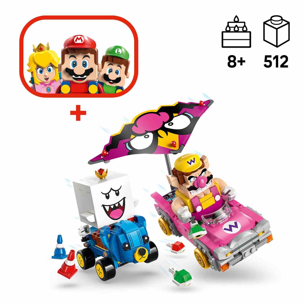 LEGO Super Mario | Mario Kart™ – Wario y Rey Boo - 72038