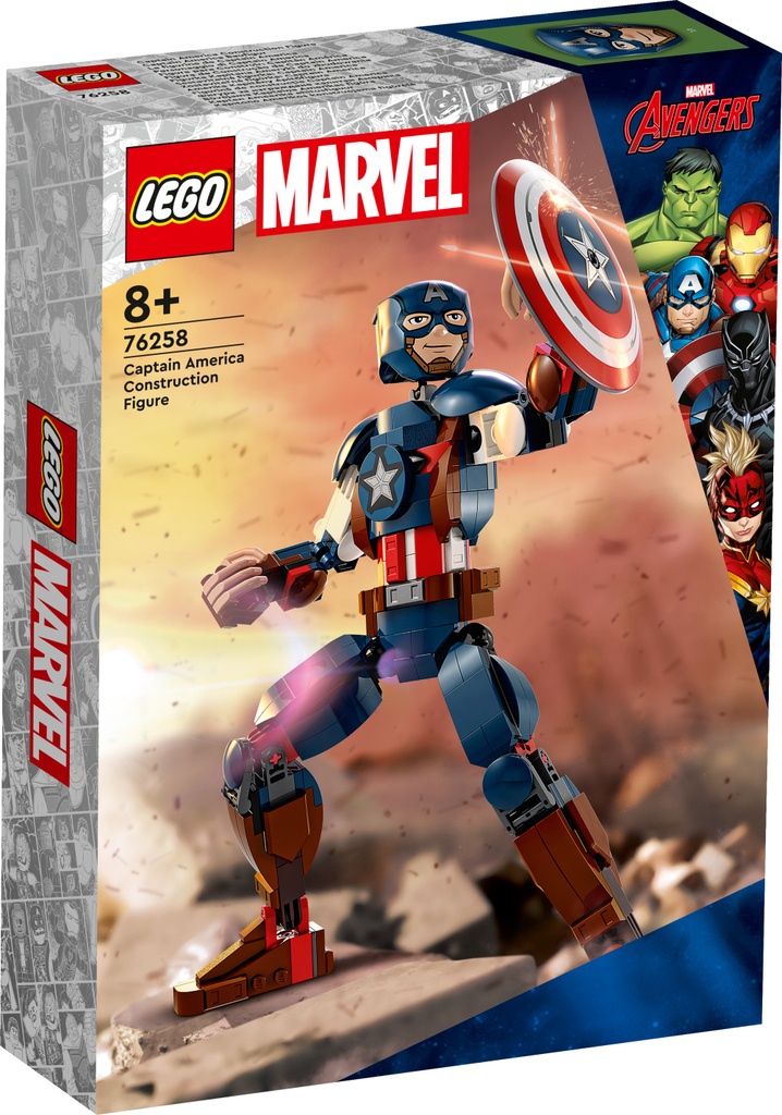 Lego Marvel Figura para Construir Capitan America 76258