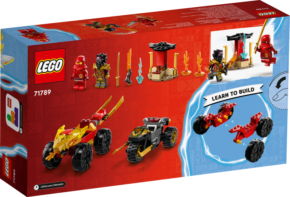 Lego NINJAGO Batalla en Coche y Moto de Kai y Ras 71789