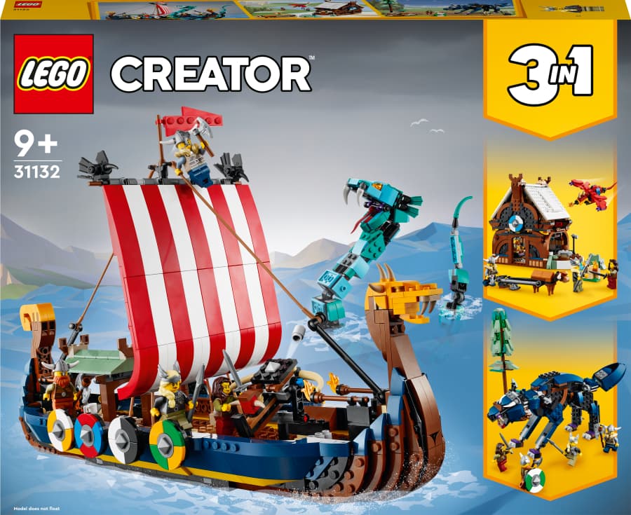 Lego Creator Barco vikingo y la serpiente Midgard 31132