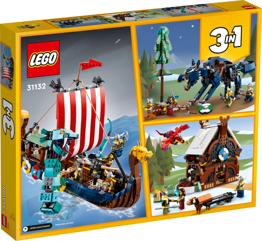 Lego Creator Barco vikingo y la serpiente Midgard 31132