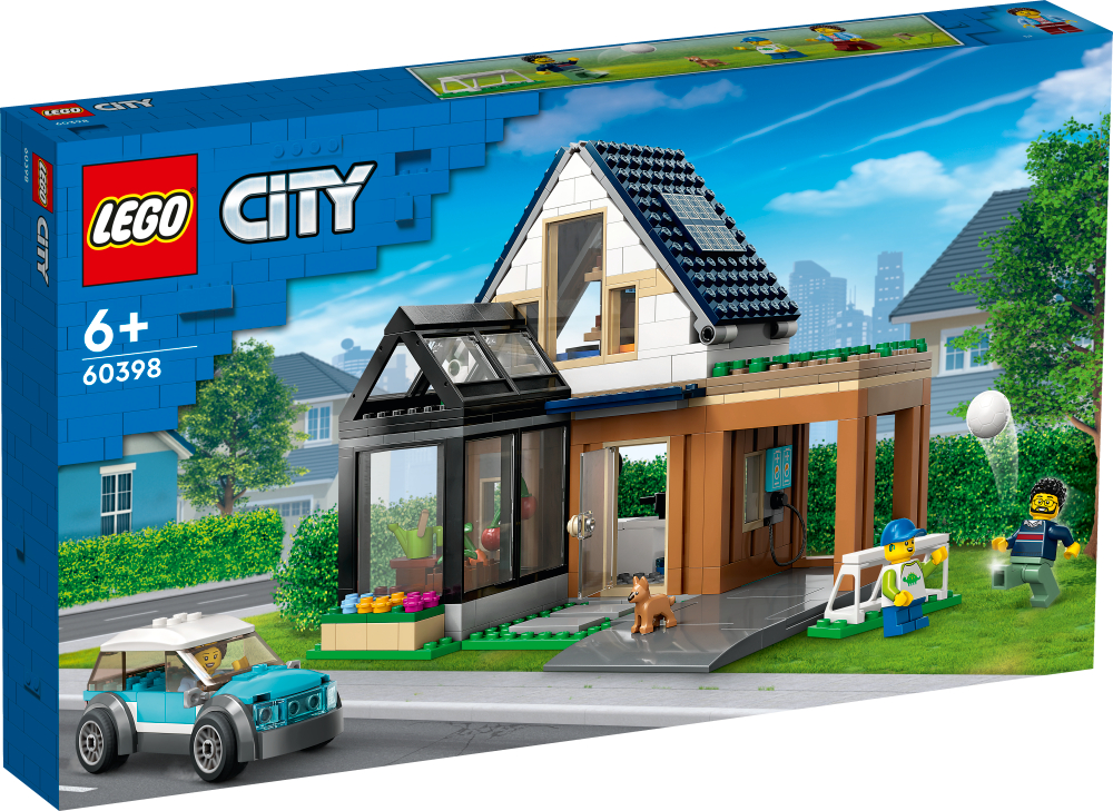 Lego City Casa Familiar y Coche Eléctrico 60398