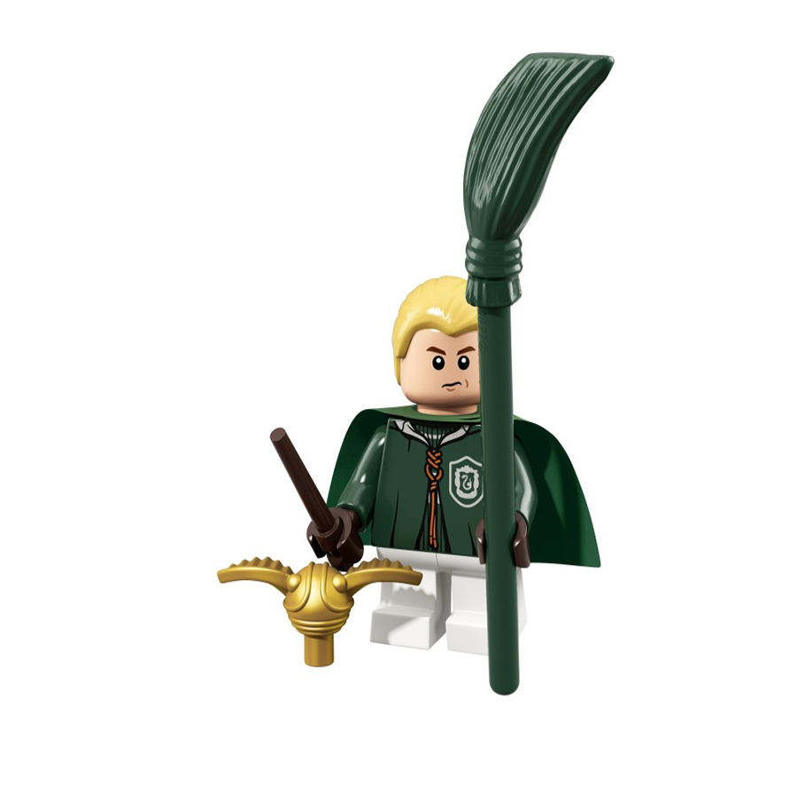 Lego Minifiguras Harry Potter Draco Malfoy con Túnica Quidditch 71022 04