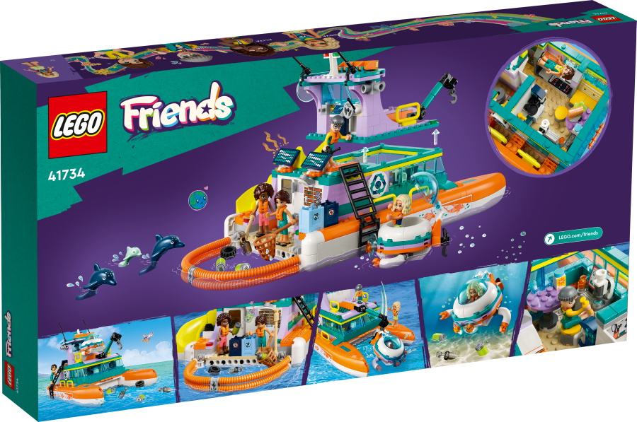 Lego Friends Barco de Rescate Marítimo 41734