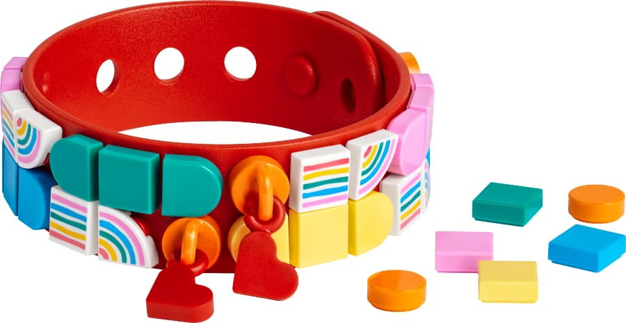 Lego DOTS Pulsera con Amuletos Arcoíris  41953