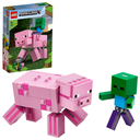 Lego Minecraft BigFig: Cerdo con Bebé Zombi  21157