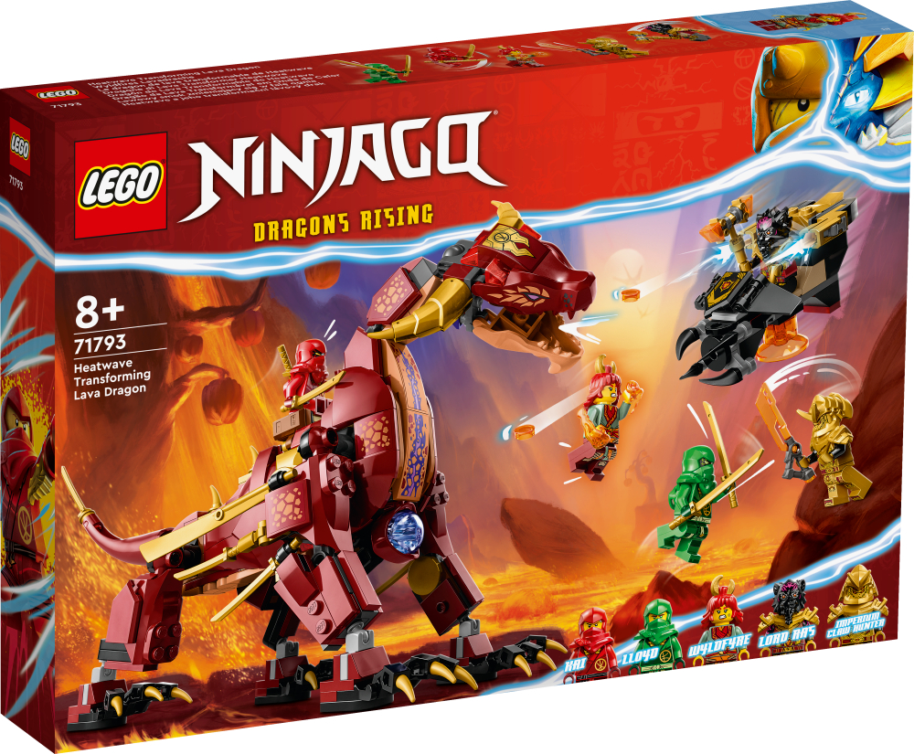 Lego NINJAGO Dragón de Lava Transformable de Heatwave 71793