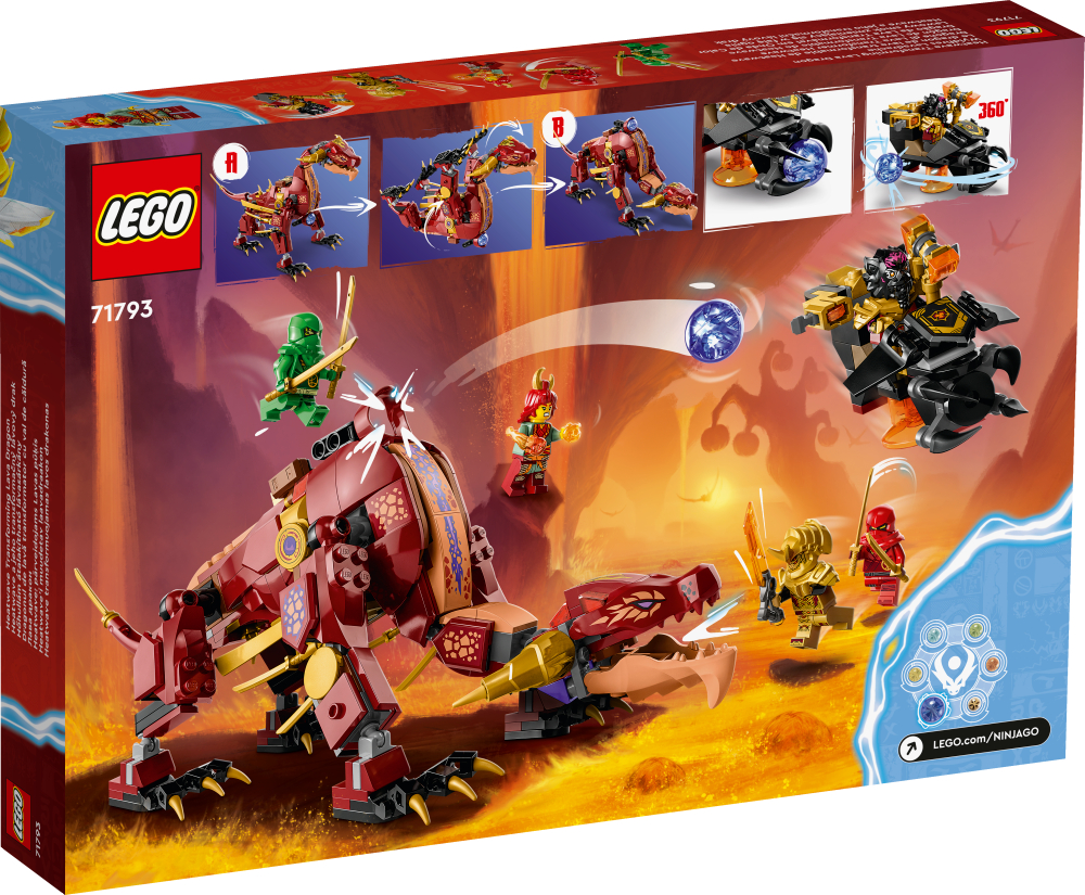 Lego NINJAGO Dragón de Lava Transformable de Heatwave 71793