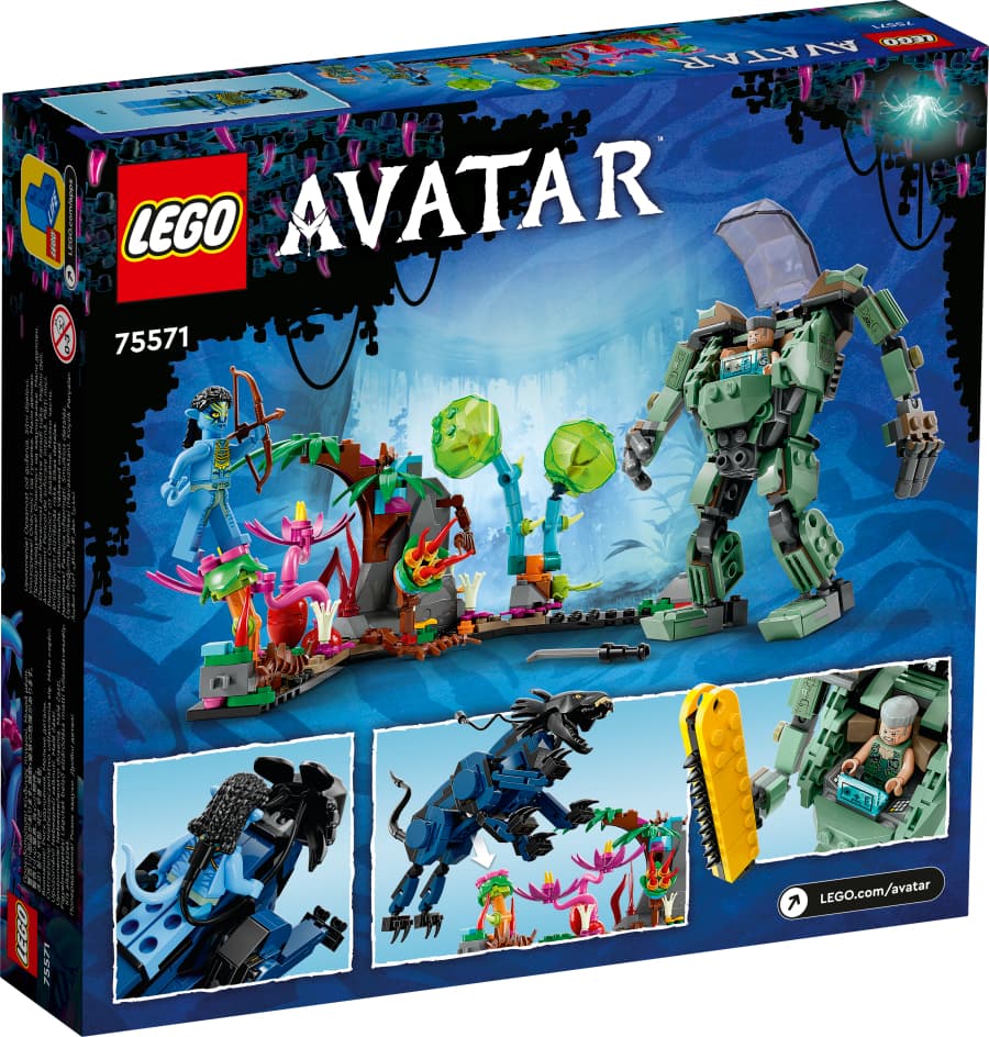 Lego Avatar Neytiri y Thanator vs Quaritch con Armadura AMP 75571