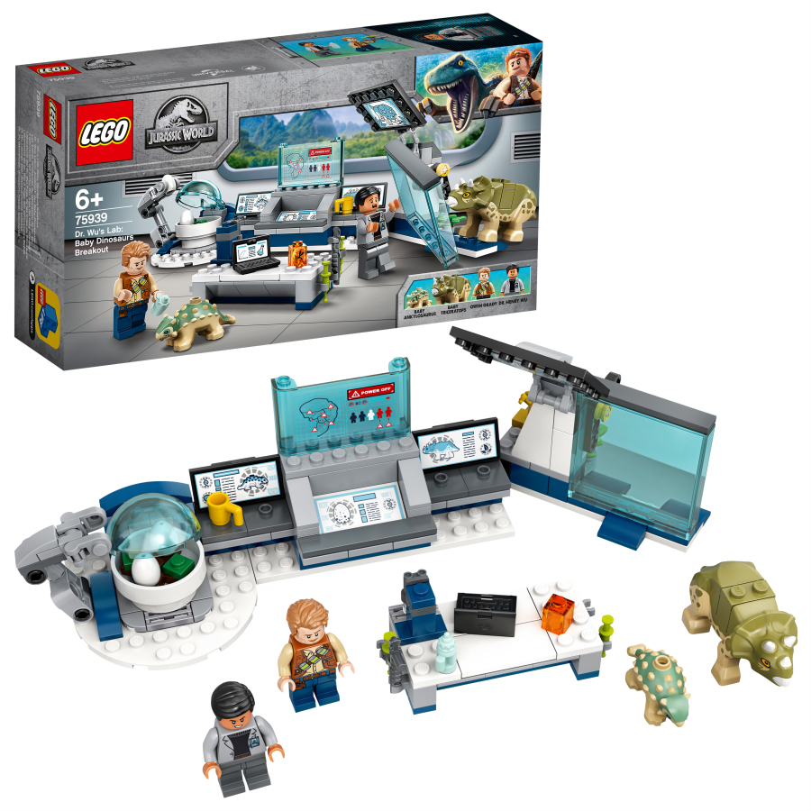 Lego Jurassic World Laboratorio del Dr. Wu Fuga de las Crías de Dinosaurio 75939