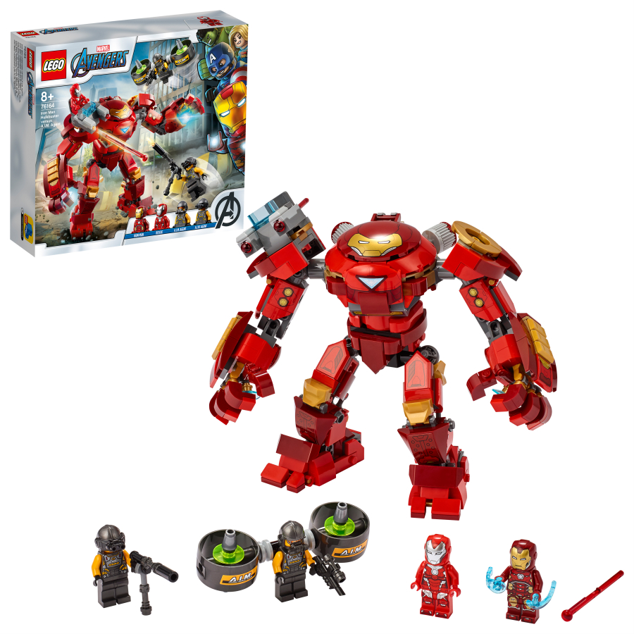 Lego Marvel Hulkbuster de Iron Man vs. Agente de A.I.M. 76164