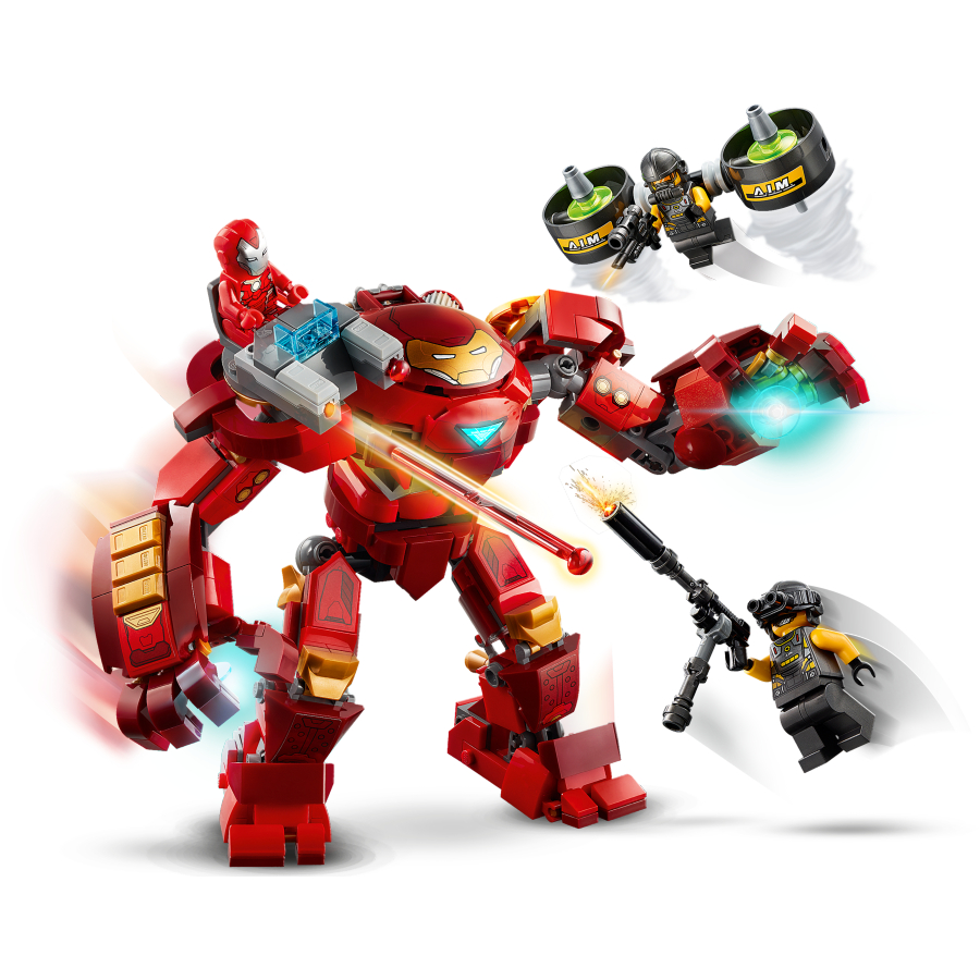 Lego Marvel Hulkbuster de Iron Man vs. Agente de A.I.M. 76164