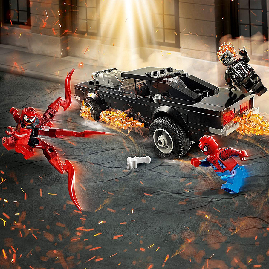 Lego Marvel Spider Man y el Motorista Fantasma vs Carnage 76173