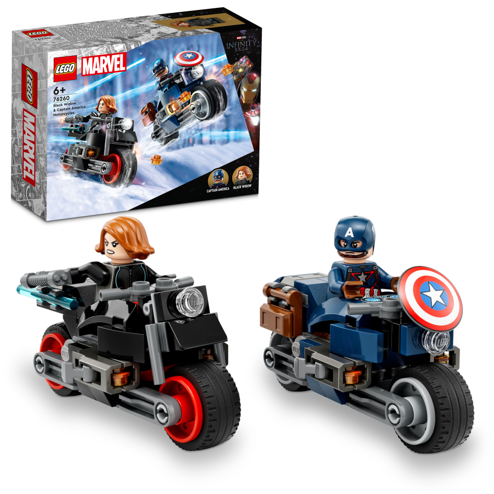 Lego Marvel Motos de Viuda Negra y el Capitán América 76260