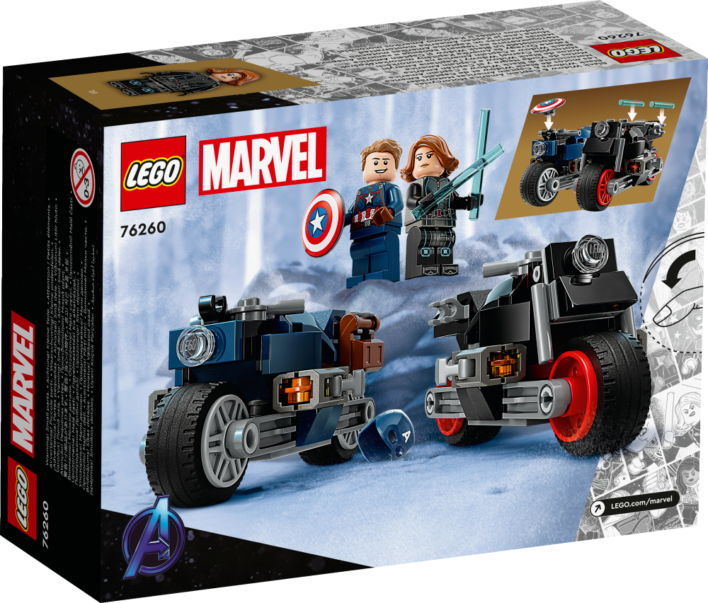 Lego Marvel Motos de Viuda Negra y el Capitán América 76260