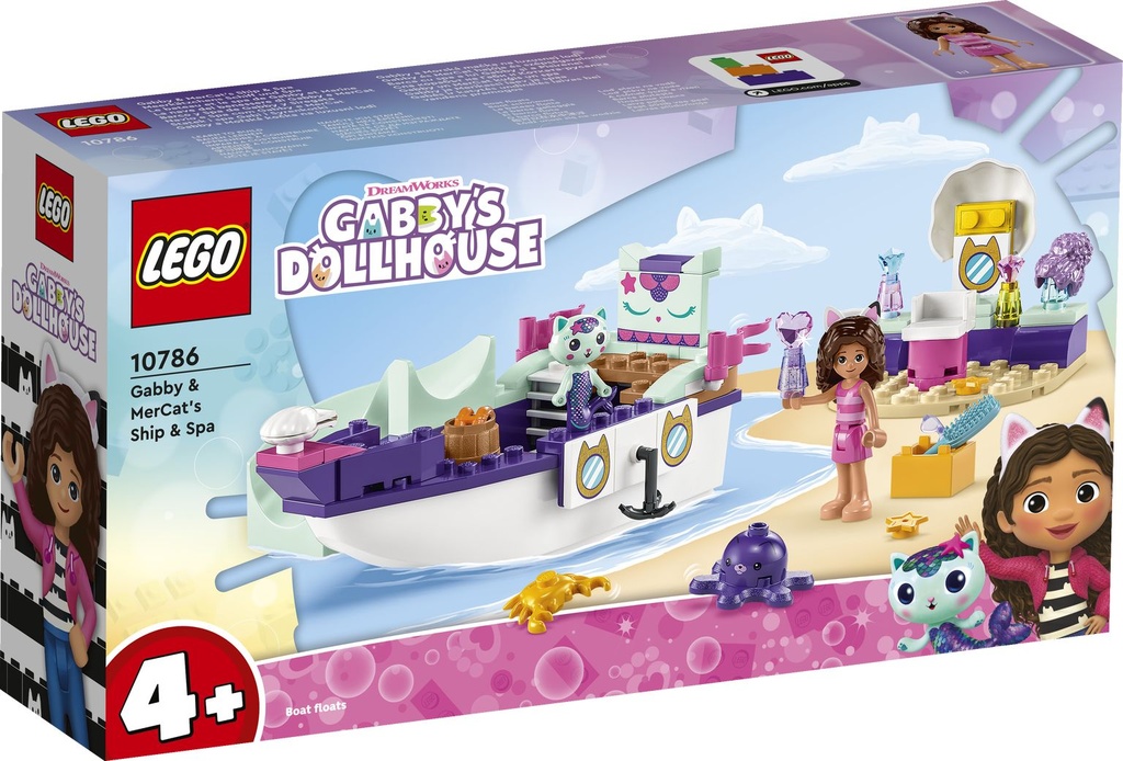 LEGO Gabby's Dollhouse: Barco y Spa de Gabby y Siregata 10786