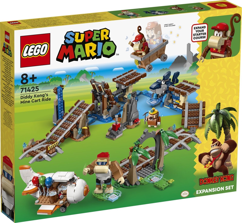 LEGO Super Mario Set de Expansión: Vagoneta minera de Diddy Kong 71425