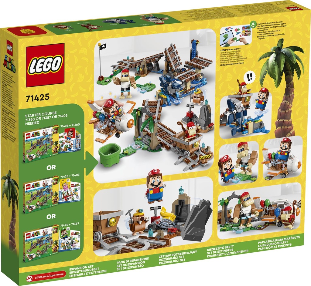 LEGO Super Mario Set de Expansión: Vagoneta minera de Diddy Kong 71425