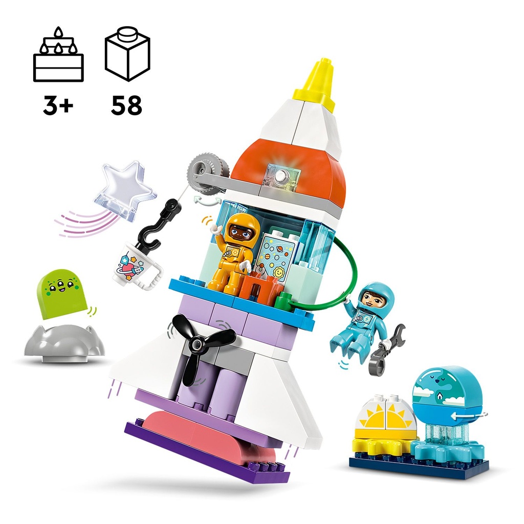 LEGO DUPLO | Aventura en Lanzadera Espacial 3 en 1 - 10422