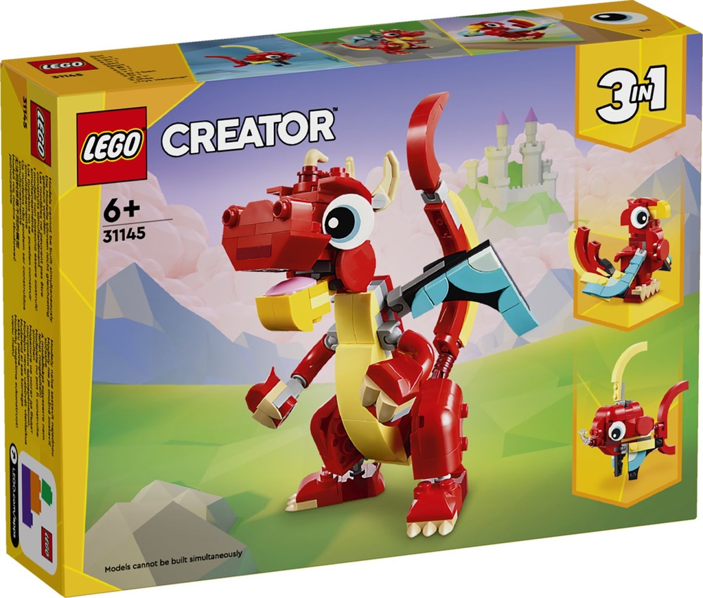 LEGO CREATOR 3en1 | Dragón Rojo - 31145