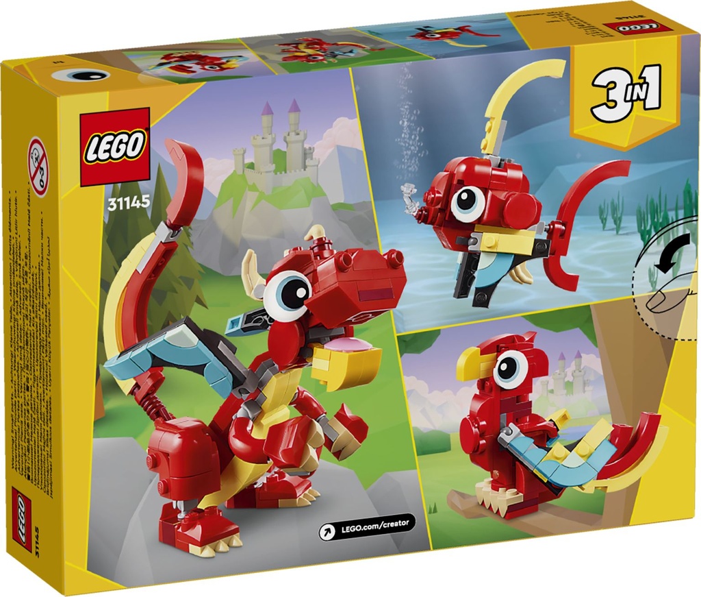 LEGO CREATOR 3en1 | Dragón Rojo - 31145