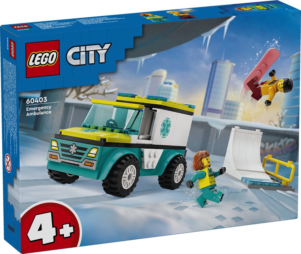 LEGO CITY | Ambulancia de Emergencias y Chico con Snowboard - 60403