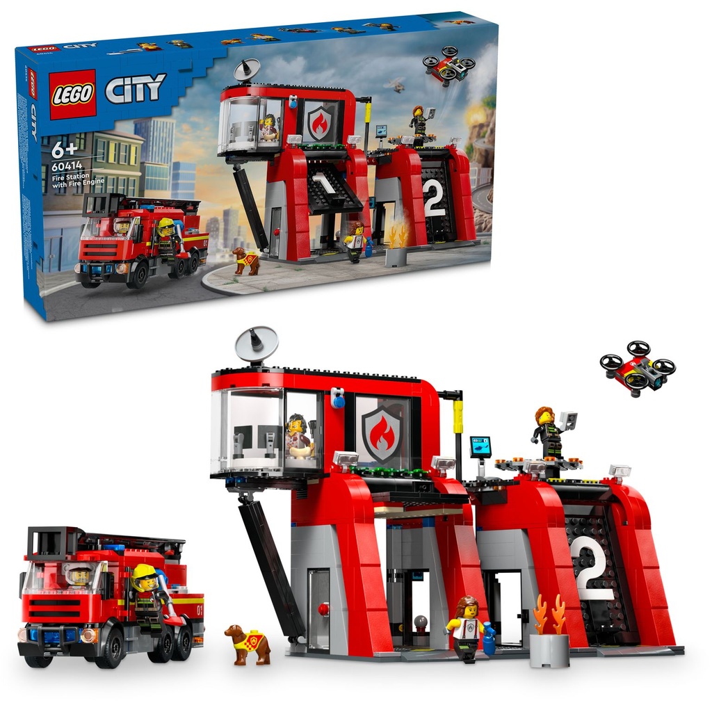 LEGO CITY | Parque de Bomberos con Camión de Bomberos - 60414