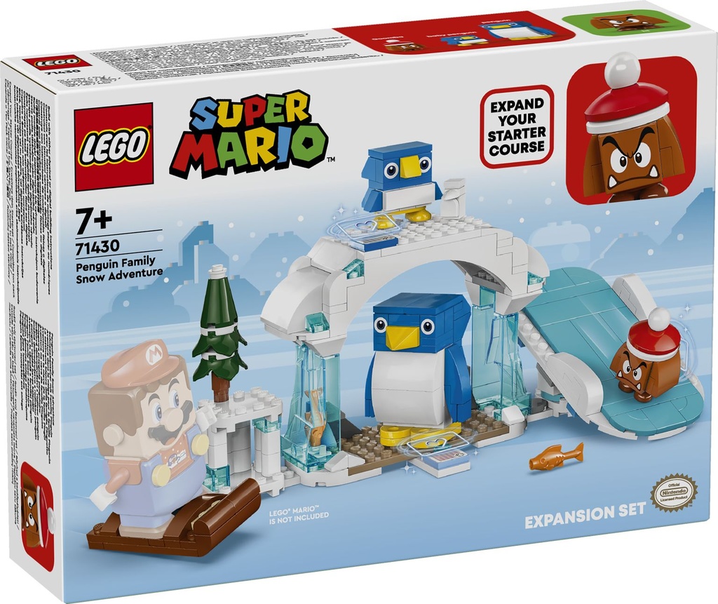 LEGO Super Mario | Set de Expansión: Aventura en la Nieve de la Familia Pingüi - 71430