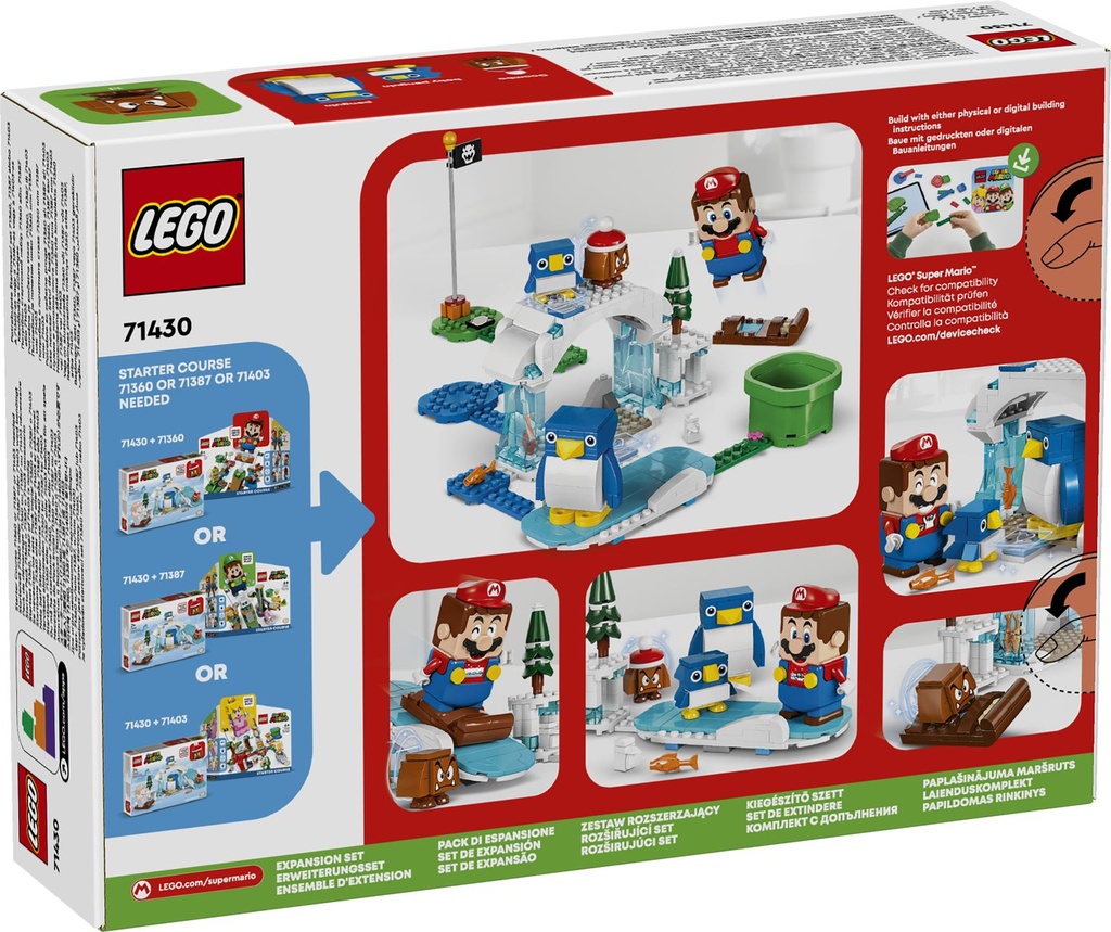 LEGO Super Mario | Set de Expansión: Aventura en la Nieve de la Familia Pingüi - 71430