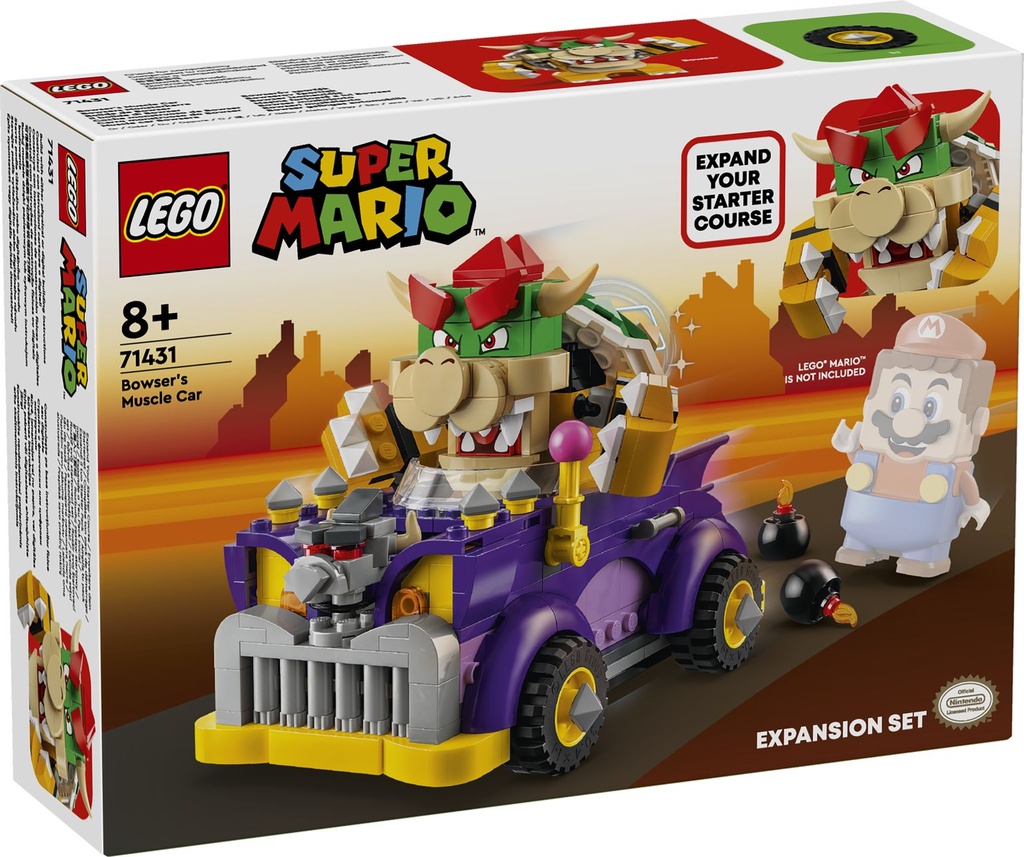 LEGO Super Mario | Set de Expansión: Coche Monstruoso de Bowser - 71431