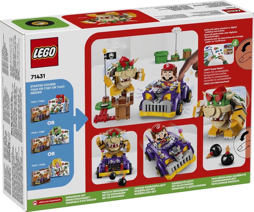 LEGO Super Mario | Set de Expansión: Coche Monstruoso de Bowser - 71431