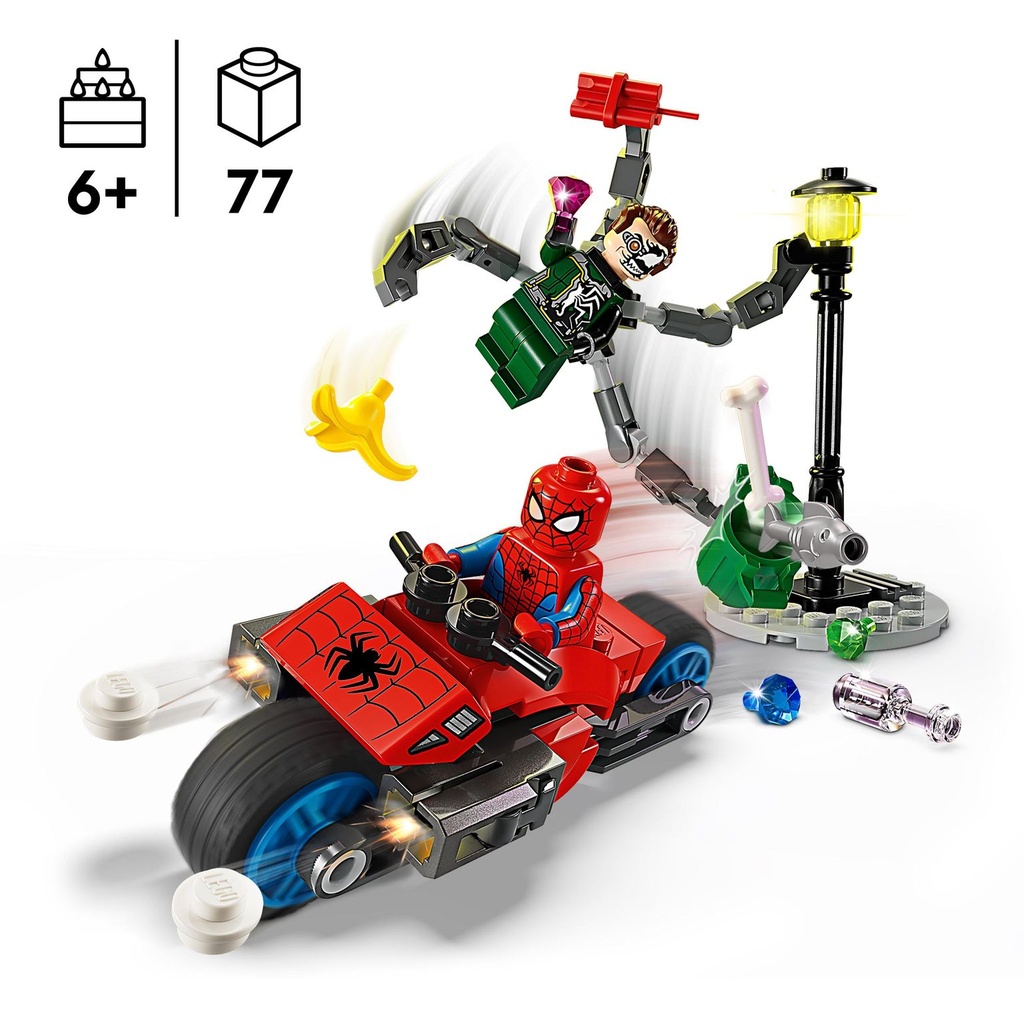 LEGO MARVEL | Persecución en Moto: Spider-Man vs. Doc Ock - 76275