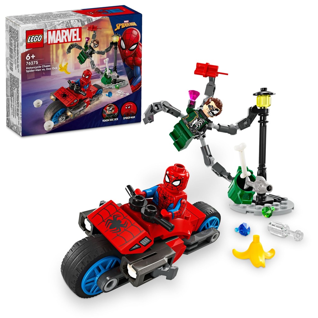 LEGO MARVEL | Persecución en Moto: Spider-Man vs. Doc Ock - 76275