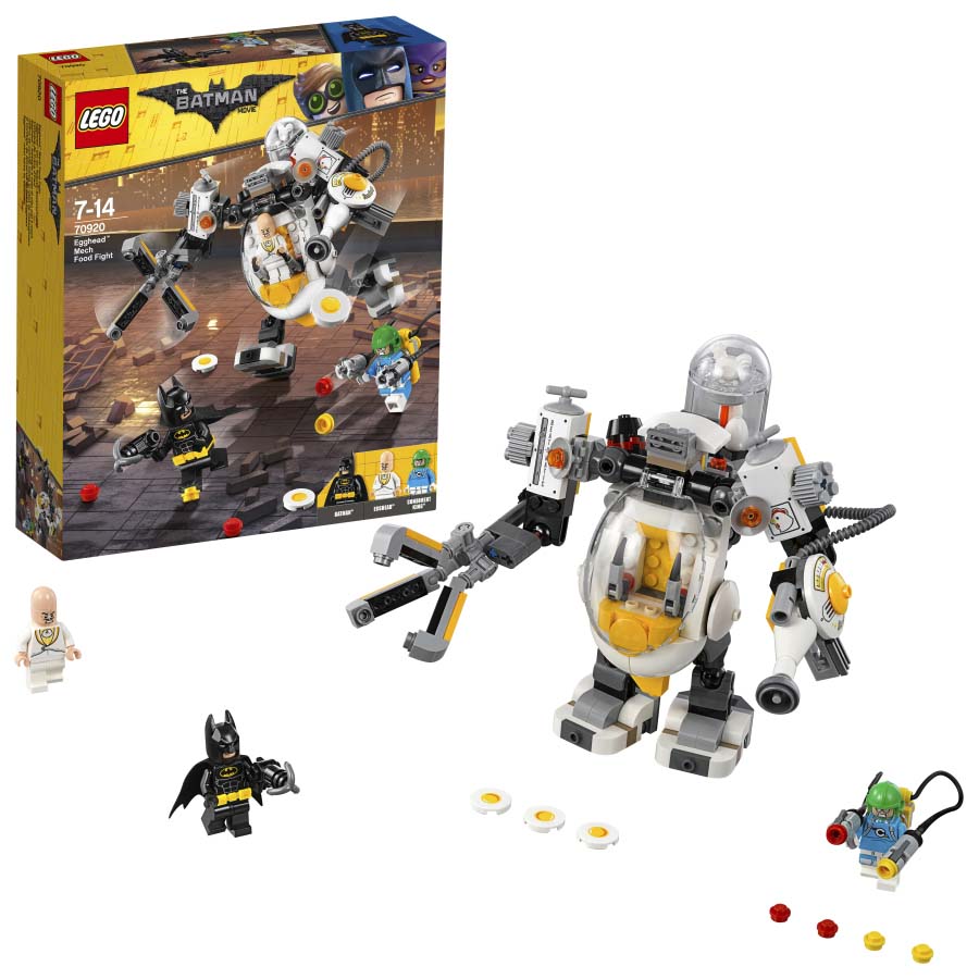 Lego The Batman movie Guerra de comida contra el robot de Cabezahuevo 70920