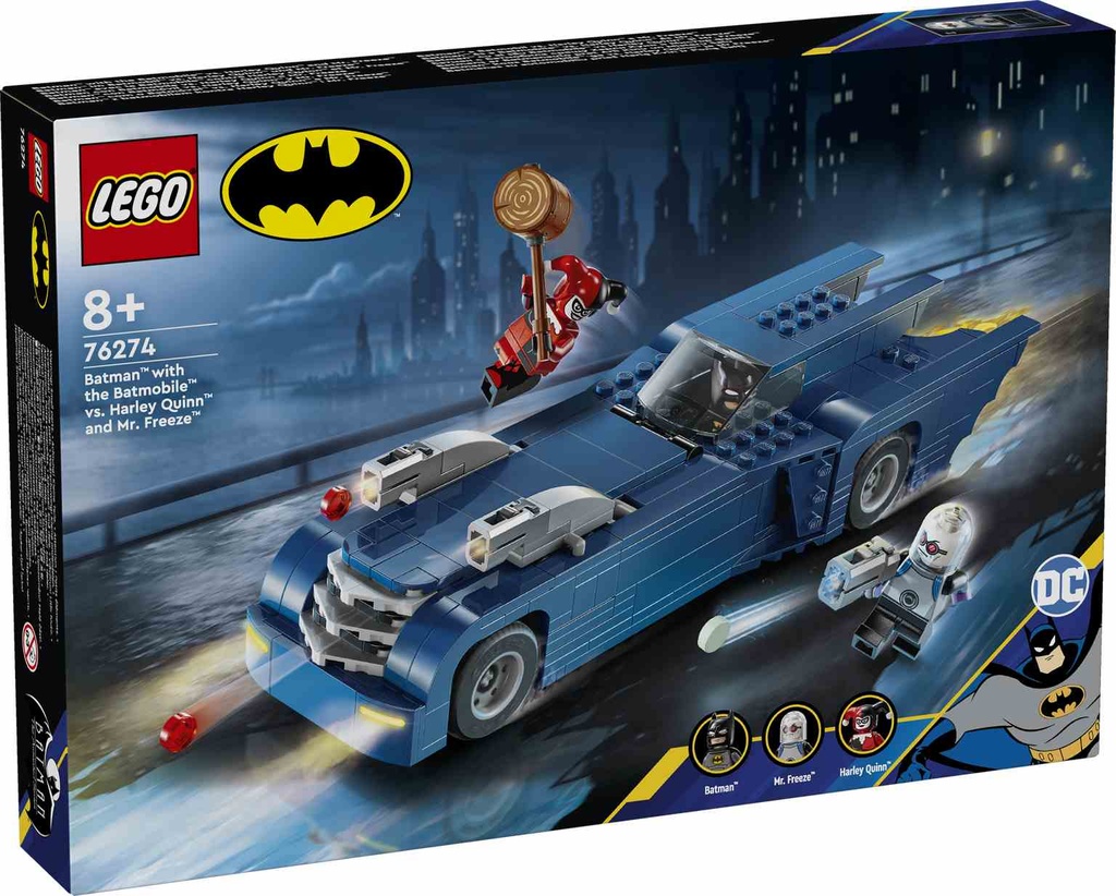 LEGO DC | Batman con Batmóvil vs. Harley Quinn y Mr. Freeze - 76274