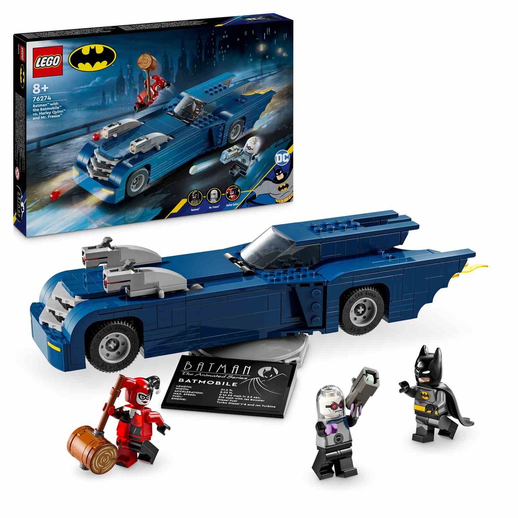 LEGO DC | Batman con Batmóvil vs. Harley Quinn y Mr. Freeze - 76274