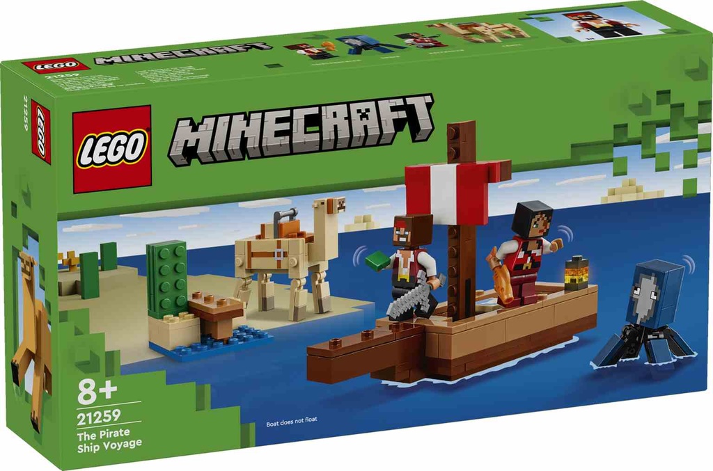 LEGO Minecraft | El Viaje en el Barco Pirata - 21259