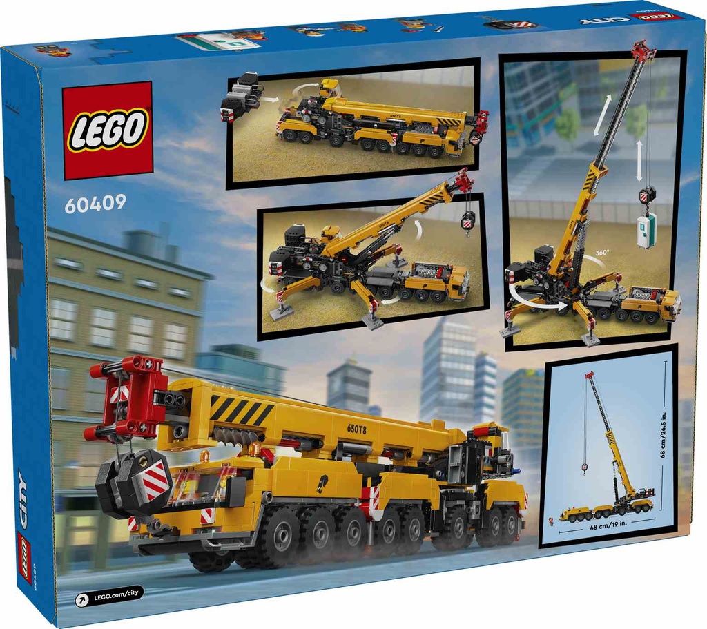 LEGO CITY |Grúa de Obra Móvil Amarilla  - 60409