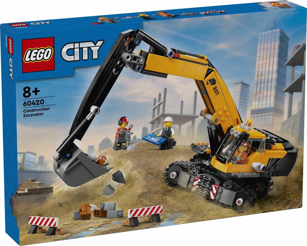 LEGO CITY | Excavadora de Obra Amarilla - 60420