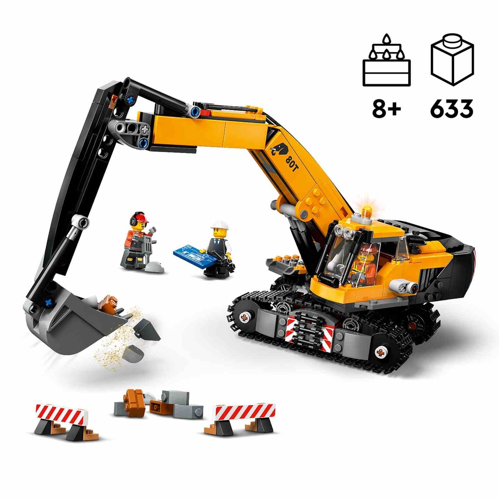 LEGO CITY | Excavadora de Obra Amarilla - 60420