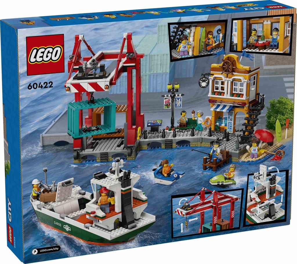 LEGO CITY | Puerto Marítimo con Buque de Mercancías - 60422